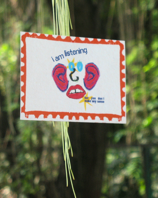 I am Listening Postcard