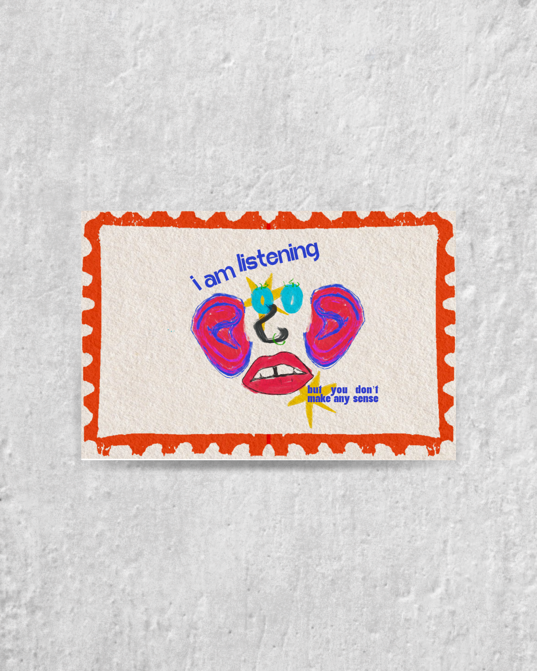 I am Listening Postcard