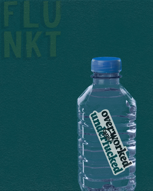 Overworked Underf*cked | Witty Work Life Balance Laptop Sticker