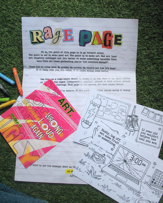 Colour-In Postcard Kit | DIY Creative Rage
