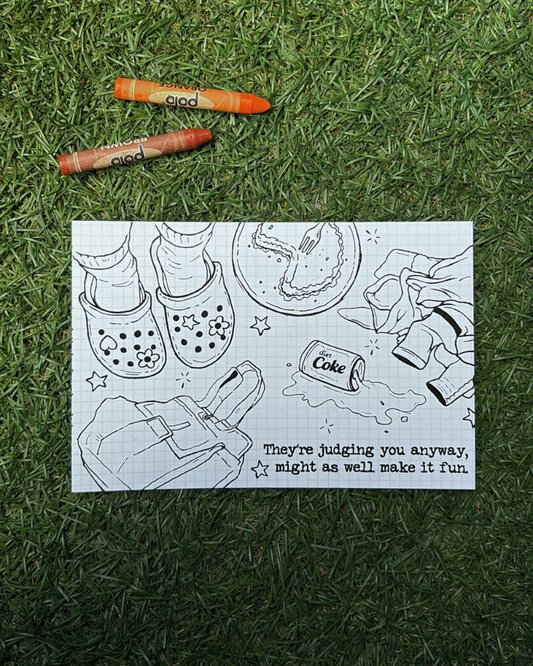 Colour-In Postcard Kit