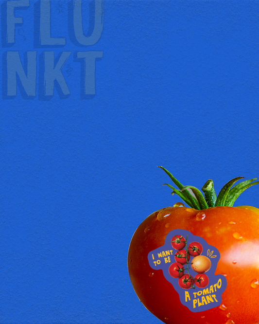 Wannabe Tomato Sticker | Lowkey funny Existential Plant