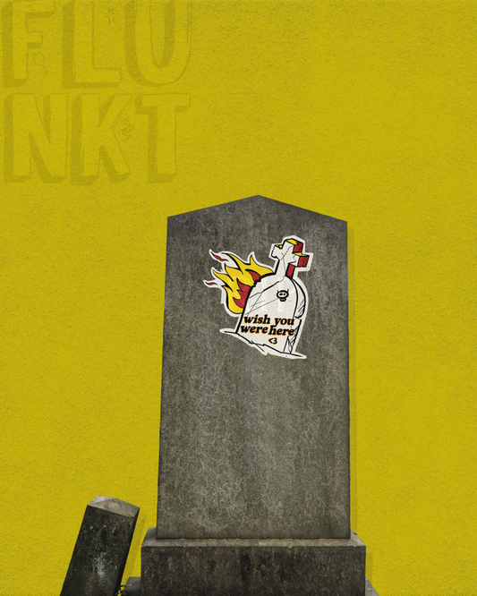 Wish You Were Here Sticker | Dark Humor Graveyard | Non-Tearable
