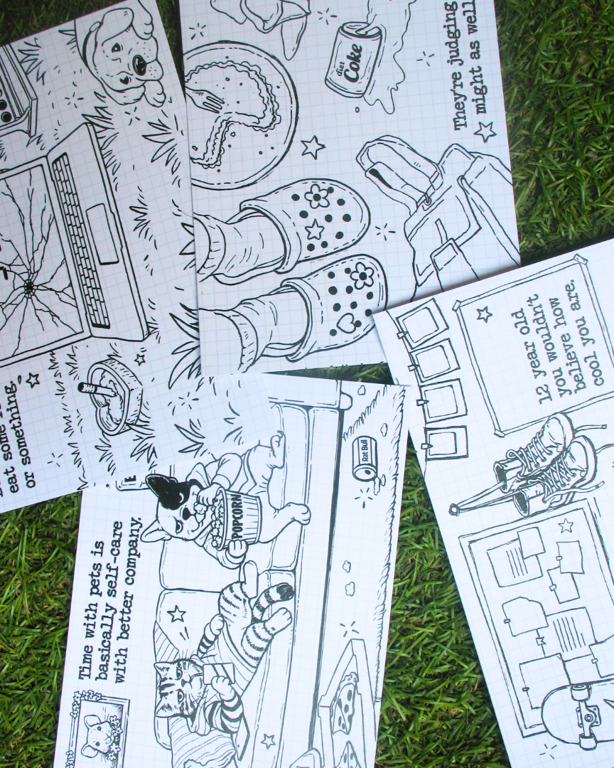Colour-In Postcard Kit | DIY Creative Rage