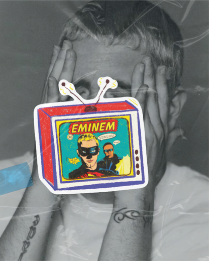 Eminem Sticker | The Real Slim Shady Comic TV | Vinyl Sticker