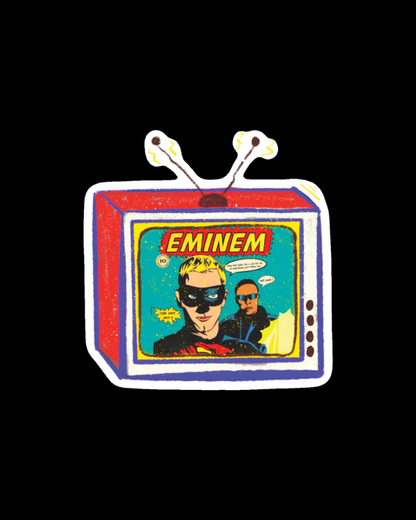 Eminem Sticker | The Real Slim Shady Comic TV | Vinyl Sticker