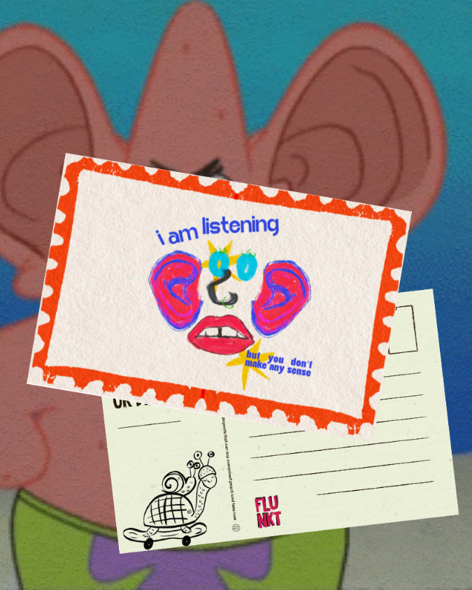 I am Listening Postcard