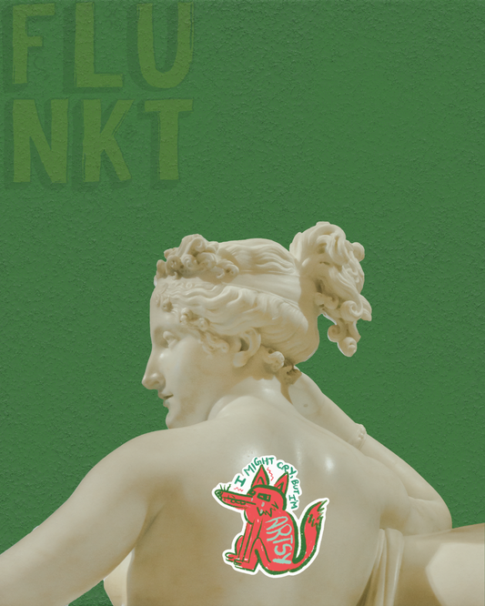 Artsy, Might Cry Sticker | Suffering Makes Art | Witty Sticker