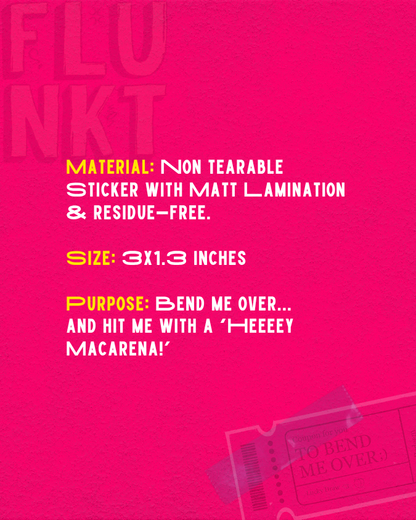 Bend Over Coupon Sticker | Scandalous Redeemable Anywhere