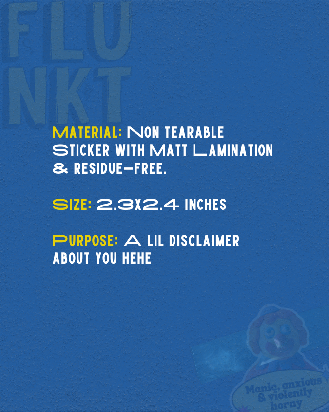 Manic Anxious H*rny Sticker | The Mood Art