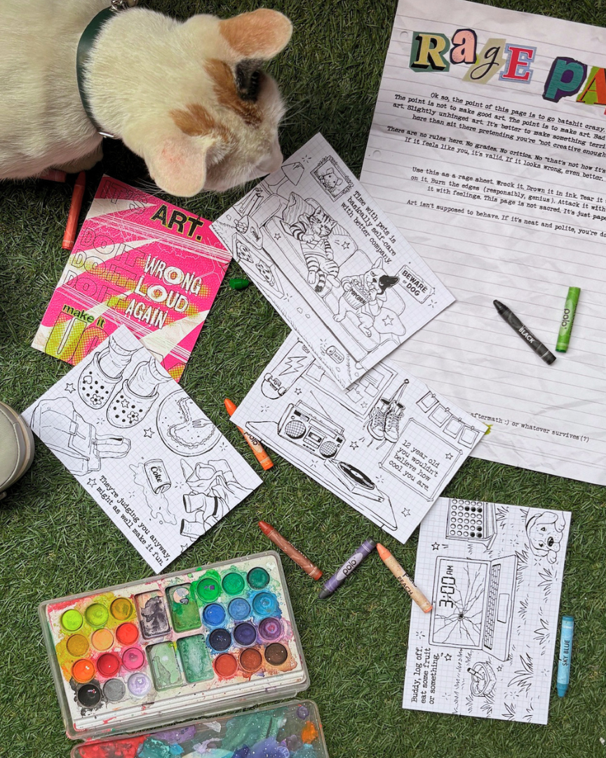 Colour-In Postcard Kit | Crayons & Freebies Included!
