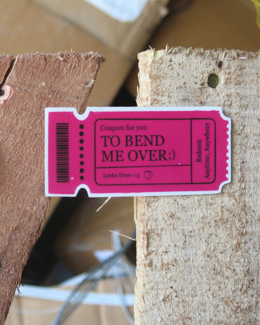 Bend Over Coupon Sticker | Scandalous Redeemable Anywhere