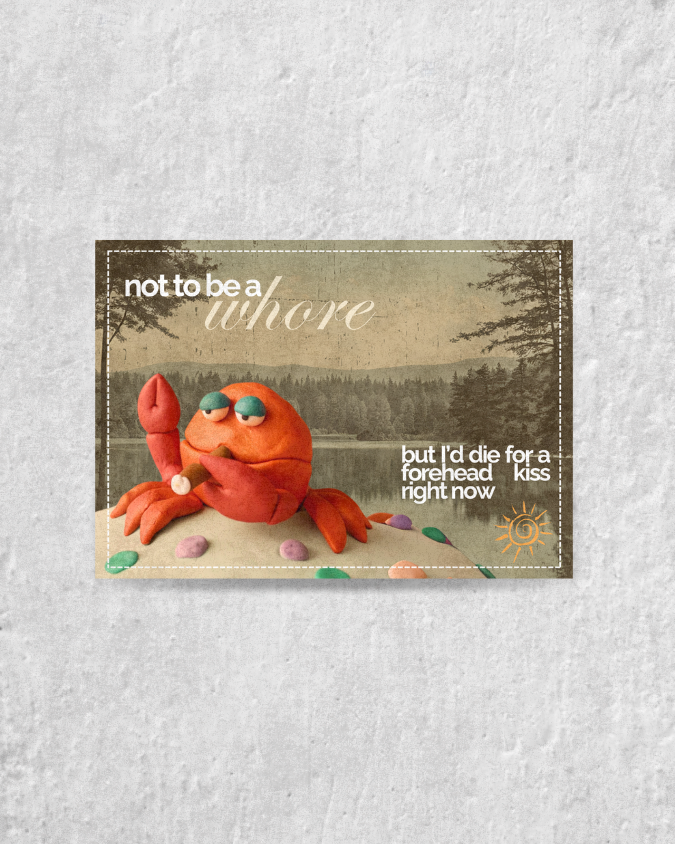 Forehead Kiss wh*re Postcard