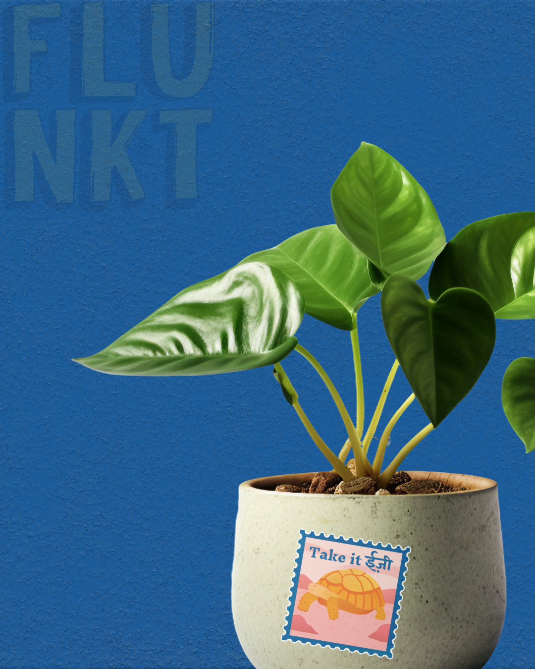 Take it Easy Sticker | Hindi Turtle Stamp Witty Sticker