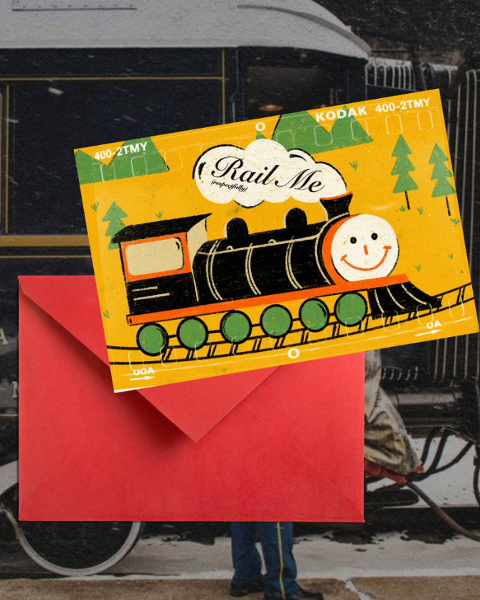 Rail Me Postcard