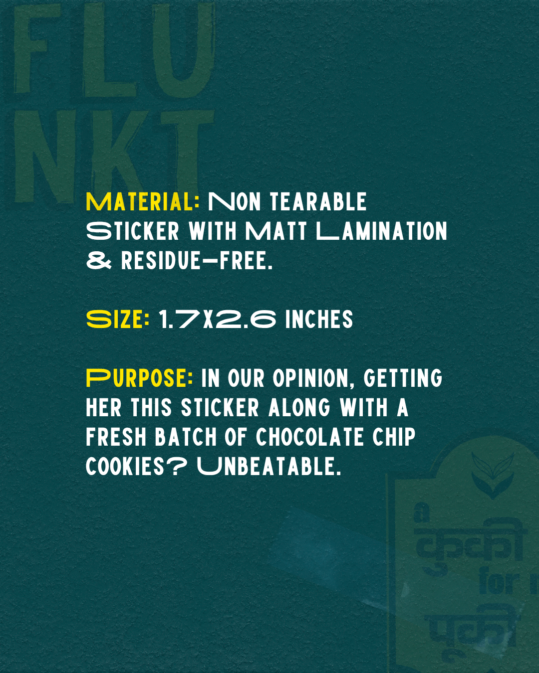 Cookie Pookie Sticker | A Cookie For My Pookie Vinyl