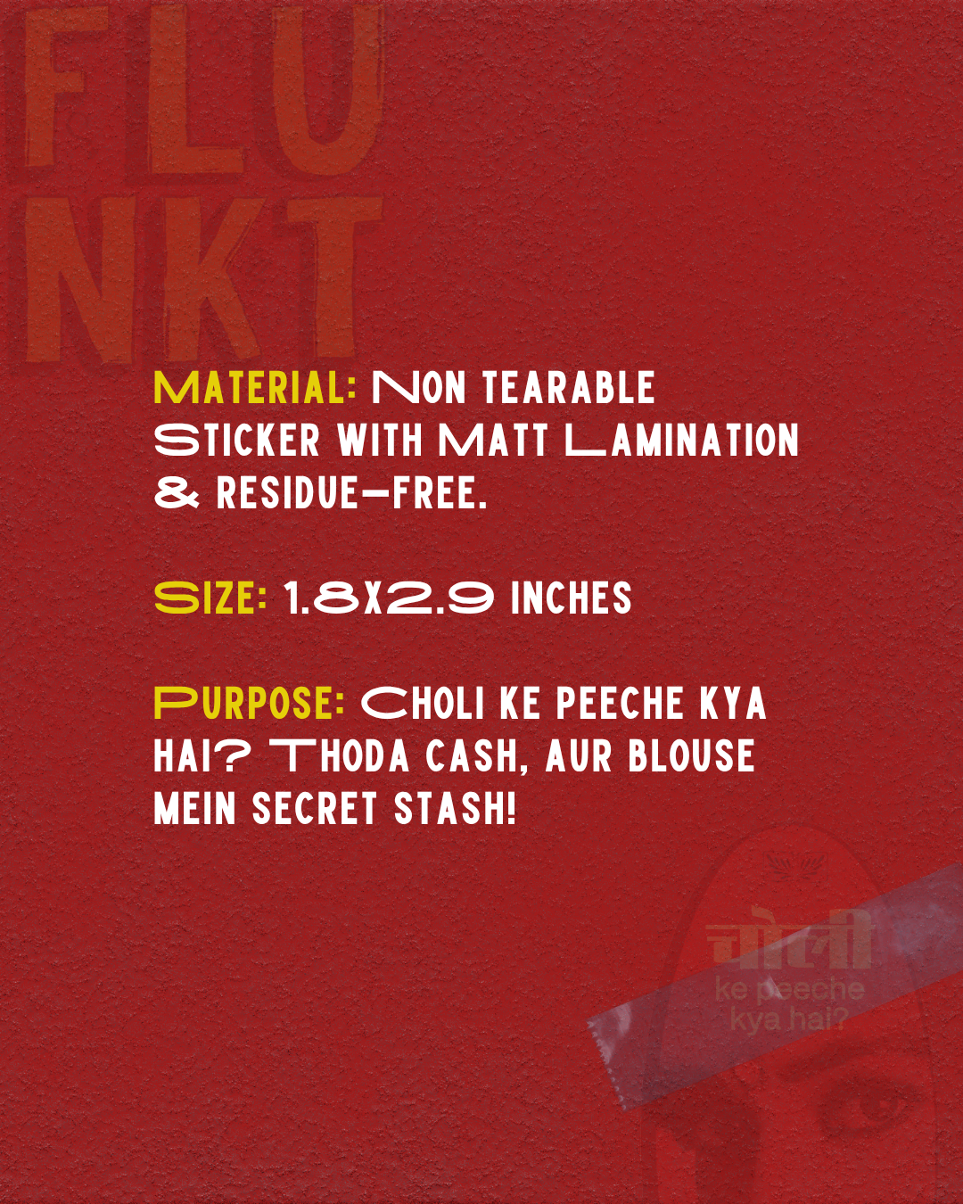 Choli ke Peeche Sticker | Bollywood Song | Indian Pop Culture Sticker