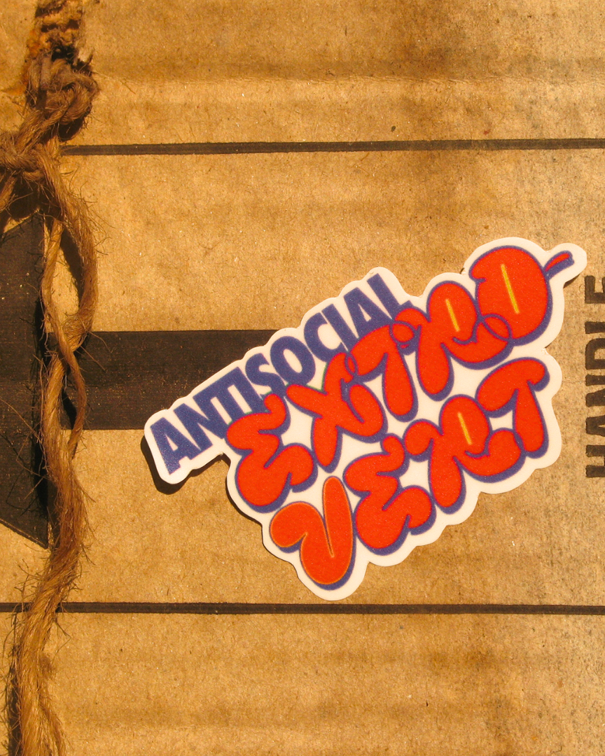 Anti Social Extrovert Sticker | Personality with Anxiety