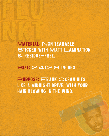 Blonde- Frank Ocean | Frank Ocean Album Art Indie Music Vinyl Sticker