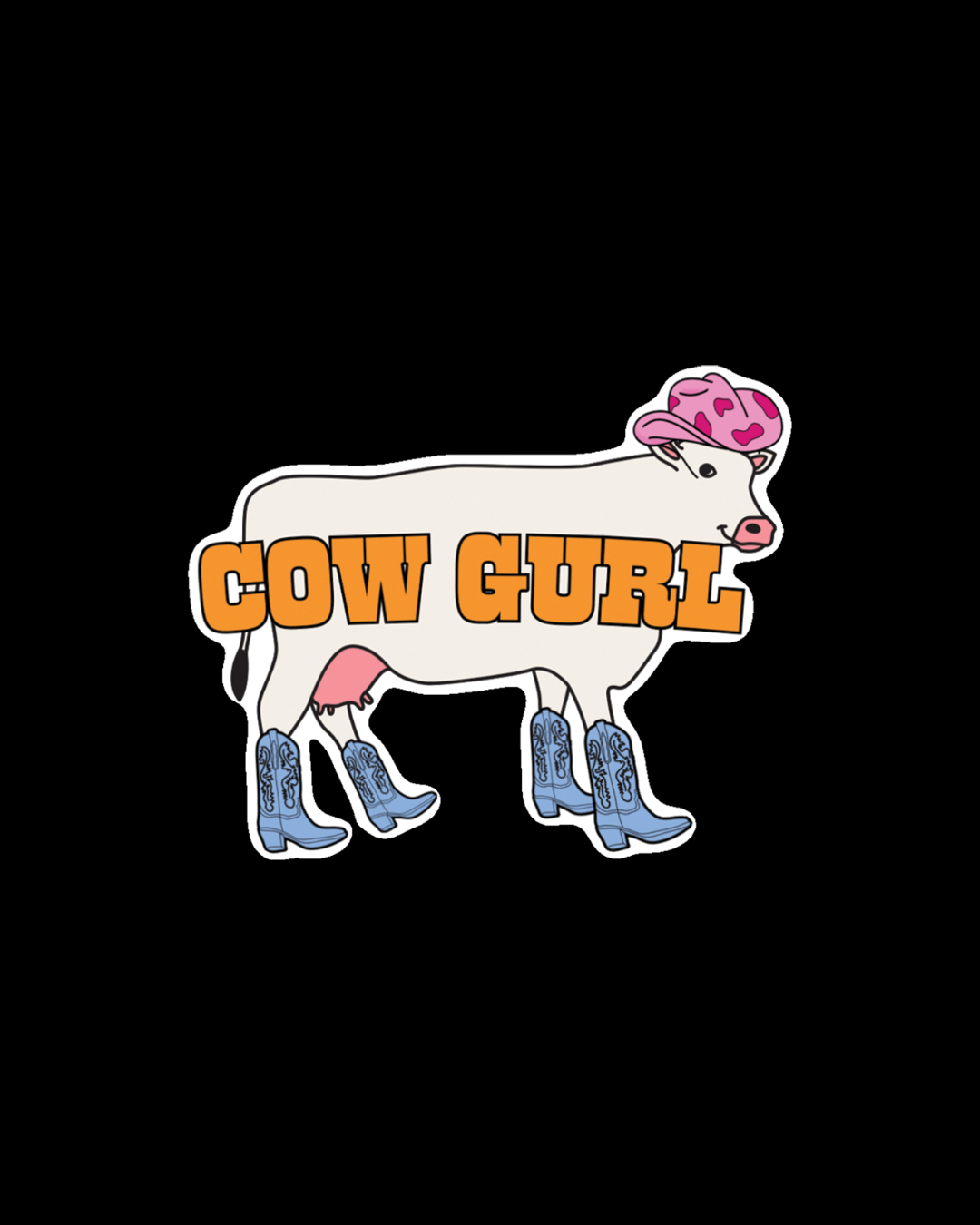 Cow Gurl Sticker | Anti-City Life Snarky Vinyl