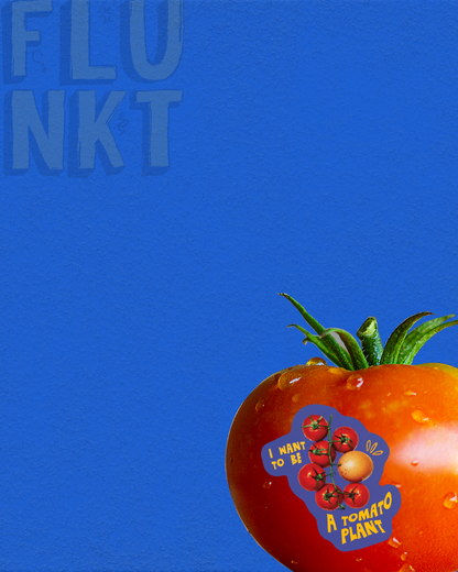 Wannabe Tomato Sticker | Lowkey funny Existential Plant