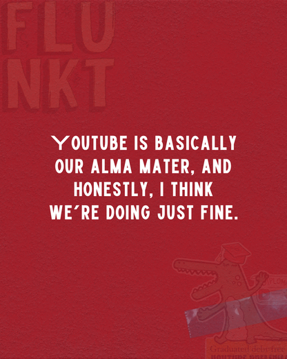 YouTube Uni Sticker | Debt-Free Alligator Graduation