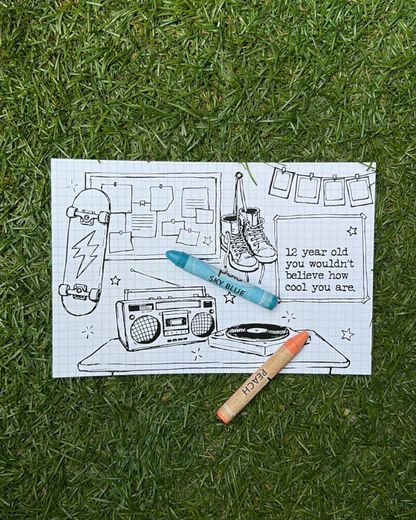 Colour-In Postcard Kit | Crayons & Freebies Included!