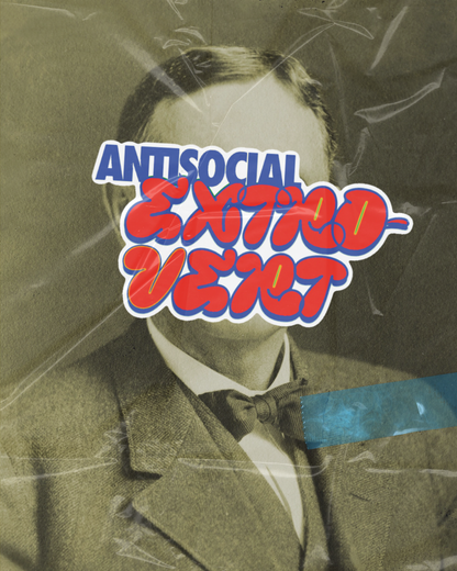 Anti Social Extrovert Sticker | Funny Paradox Quote Vinyl