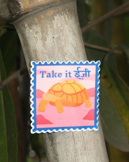 Take it Easy Sticker | EZ Turtle Stamp