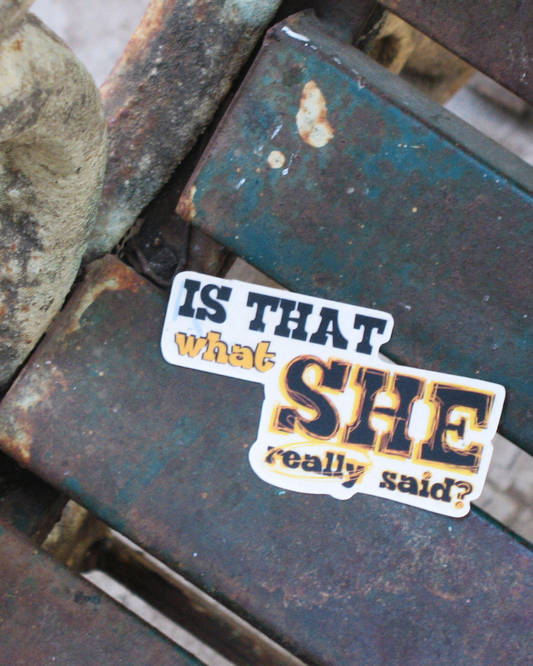 She Said | Really Stupid?