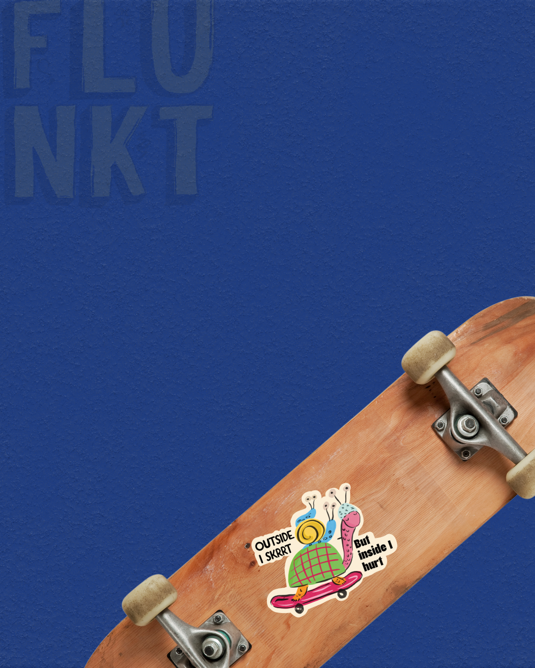 Skrrrt Sticker | Funny Self-Aware Snail | Existential Skater