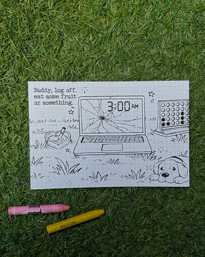 Colour-In Postcard Kit | Crayons & Freebies Included!