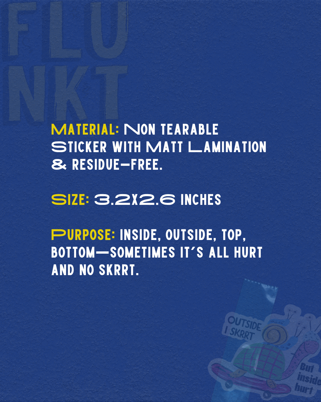 Skrrrt Sticker | Funny Self-Aware Snail | Existential Skater