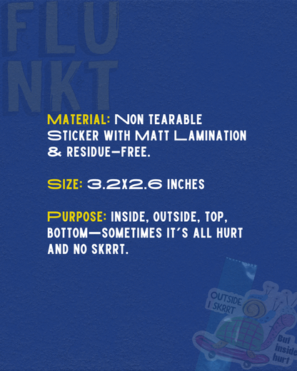 Skrrrt Sticker | Funny Self-Aware Snail | Existential Skater