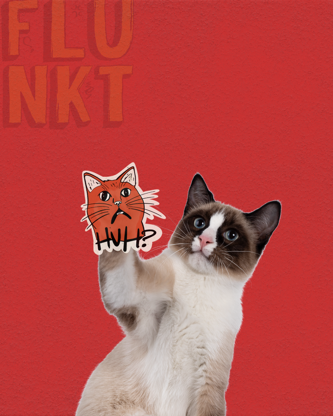 Huh? Cat | Single Brain Cell Funny Laptop Sticker