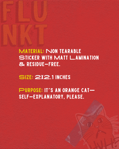 Huh? Cat | Single Brain Cell Funny Laptop Sticker