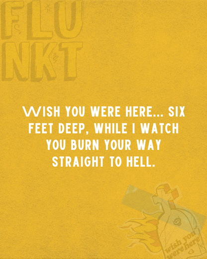 Wish You Were Here Sticker | Dark Humor Graveyard