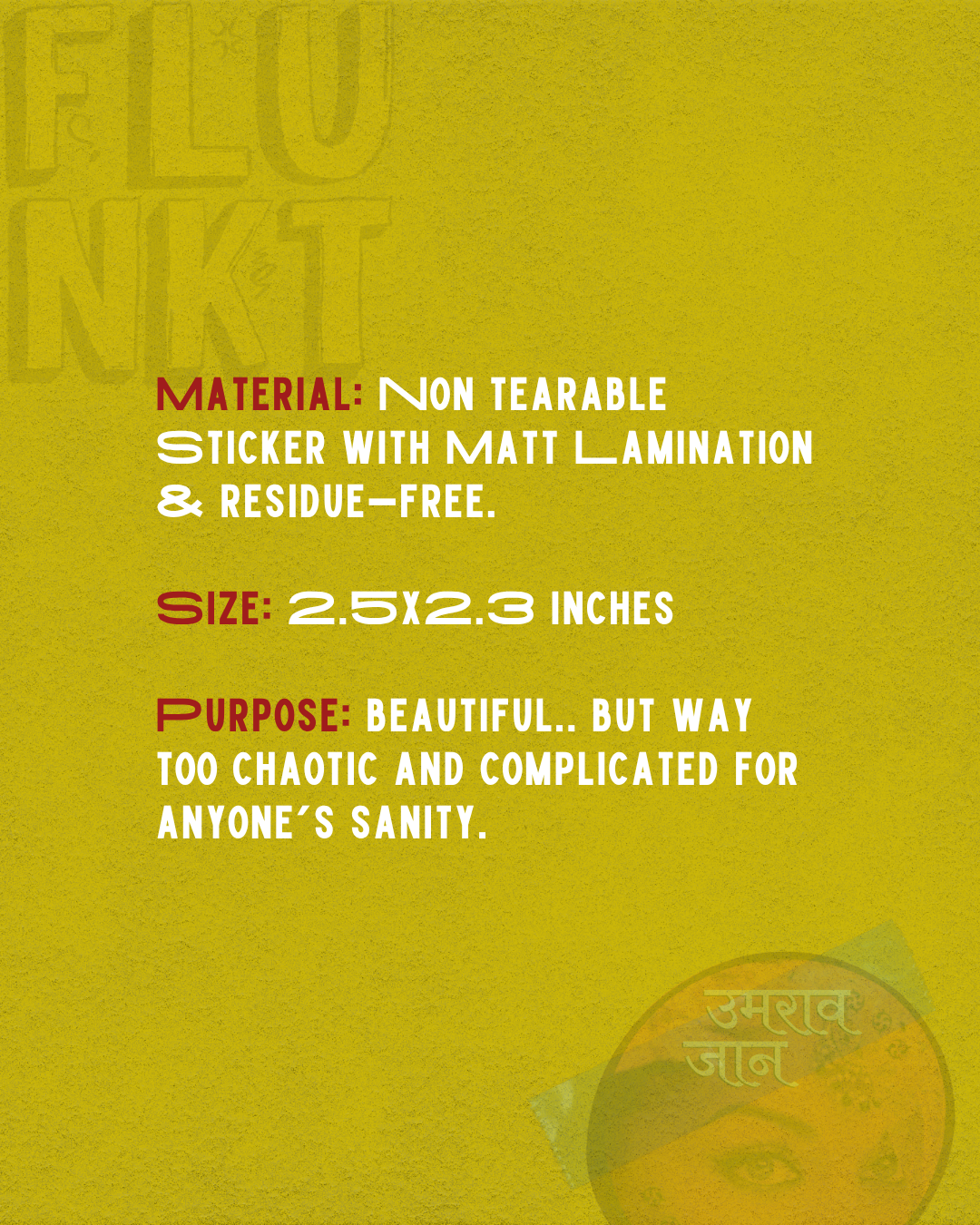 Umrao Jaan Sticker | Bollywood Drama | Beautiful Complication