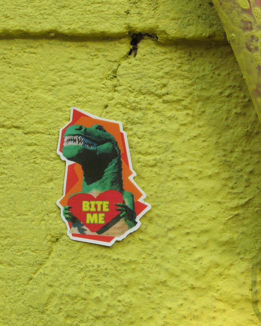 Bite Me Sticker | Dinosaur Aggressive Love