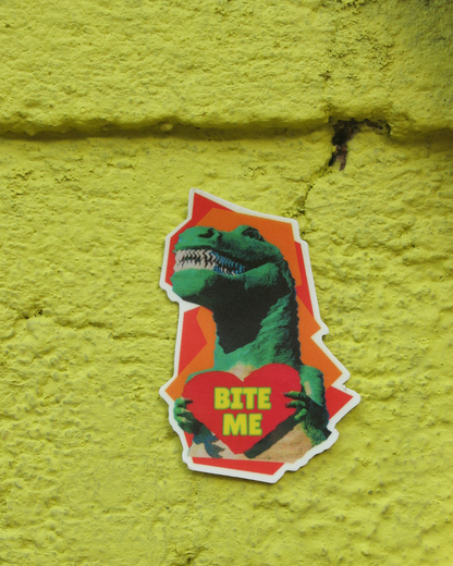 Bite Me Sticker | Dinosaur Aggressive Love