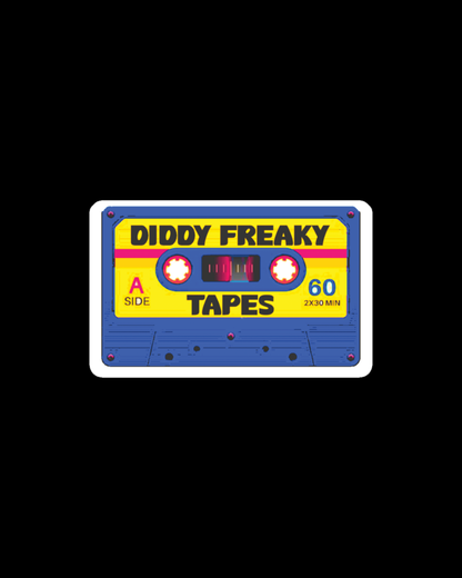 Diddy Tapes Sticker | Unexplained Freaky Mixtape Art
